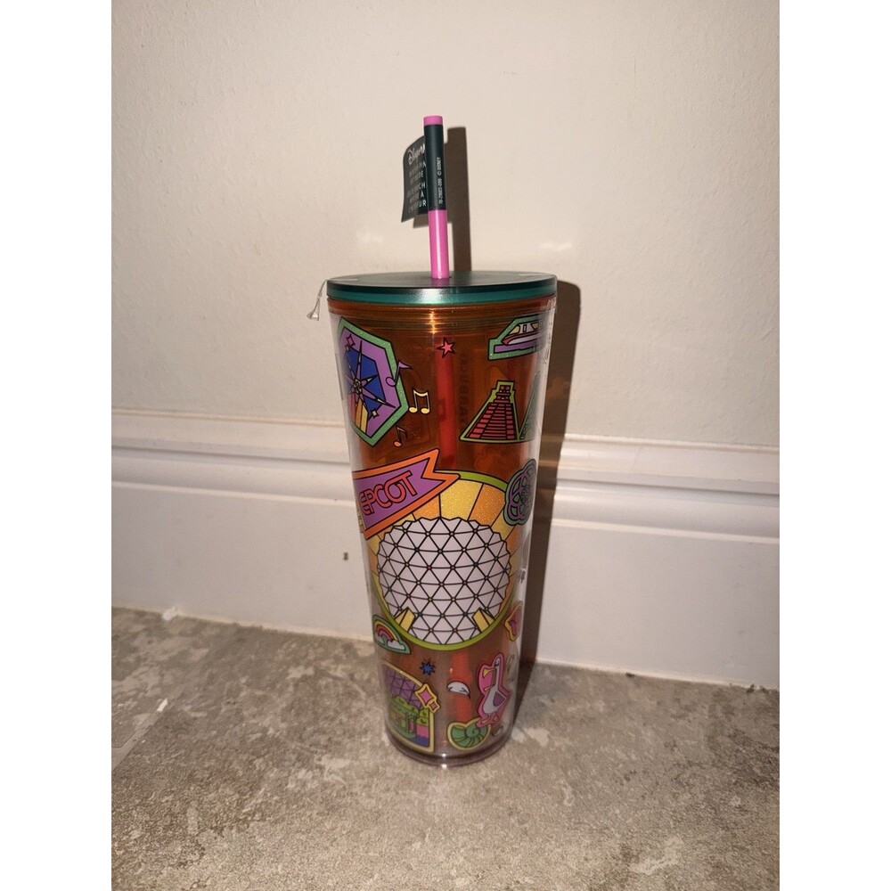 NEW Disney Parks 2026 Epcot Starbucks 24 Oz Tumbler Only (No Pins)